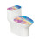 Buntes WC-Sitz-Set mit Marmormuster, elastischem Rand und verstellbarem Stoff 1