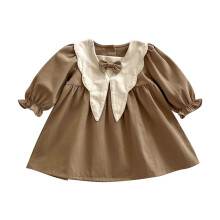 Vestido de princesa de inspiración vintage FFENYAN con lazo de mariposa, manga larga, cuello redondo, largo hasta la rodilla – Compatible con