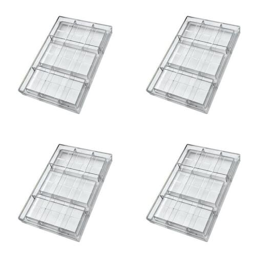 4X Polycarbonate Chocolate Bar Mold for Candy Making, Baking and Candy Snacks,Durable Appliance for Professional Bakery.