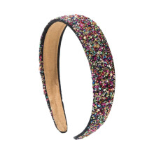 Wide Headband Hair Clip with Rhinestones
