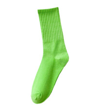 Women's thigh-high compression socks wide calf green one