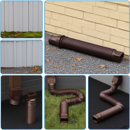 Gutter Downspout Extension with Connector 60 inch and 70 1
