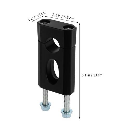 Hemoton Handlebar Mount Risers Metal 1 Pair 1