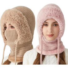 Unisex 3-in-1 Winter Beanie Hat with Scarf and Face Mask