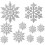 Silver Snowflake Christmas Ornaments Plastic 36 Count 1