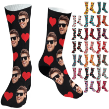 Chaussettes personnalisées de 46 cm pour hommes et femmes, chaussettes humoristiques personnalisées avec photo, cadeaux personnalisés