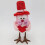 Valentine's Day Bird Figurines Red Pink Decor Set 1