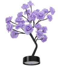 Table Lamp Plastic Purple For Women Office Desk Decor 1Pack 18.86X13.36X3.93In