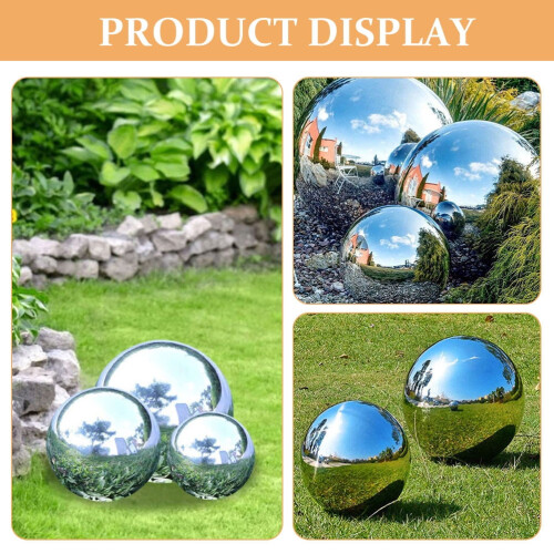 Globo de Jardim Esférico em Aço Inoxidável de 15 cm (6 polegadas) - 1 Peça 1