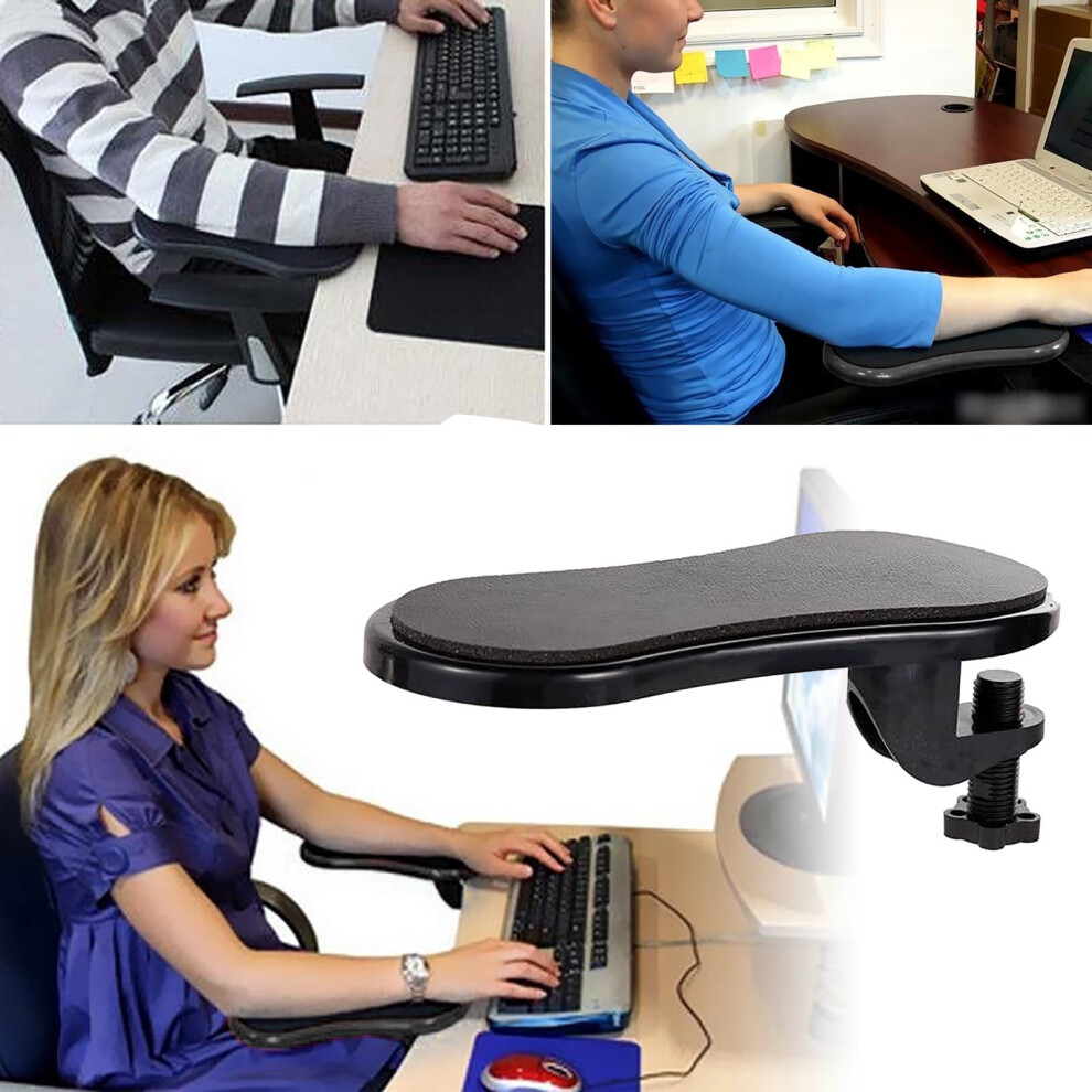 Computer Desk Armrest Bracket Adjustable Black 974856084951