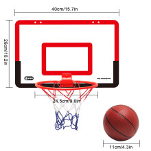 Transparent Door Basketball Backboard with Net and Ball