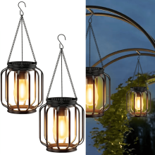 Solar Lanterns Warm Light Weatherproof Indoor Outdoor