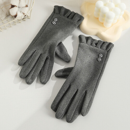 Winter-Touchscreen-Handschuhe für Damen, Einheitsgröße, Grau 2
