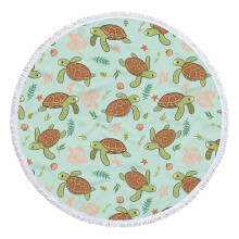 AuroraX Outdoor Round Beach Blanket 60x60 Inch Sandproof