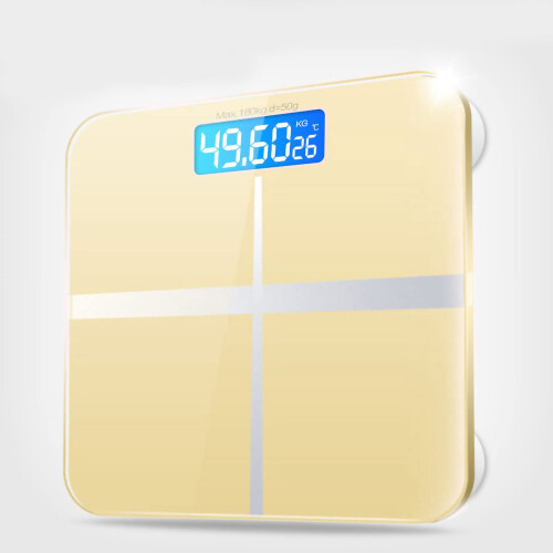 Smart Bathroom Scale LCD Gradient Purple Display Tempered