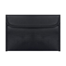 Fireproof waterproof document bag black
