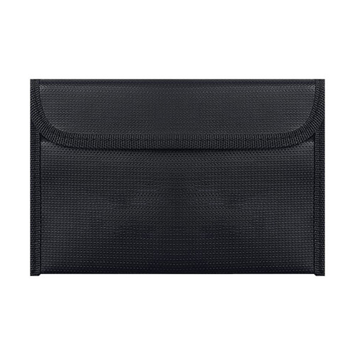Fireproof waterproof document bag black