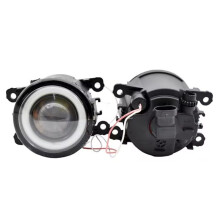 Car Front Fog Light LED Angel Eye Daytime Running Lights for Jimny 2018-2020 JB43 Lens Fog Light White