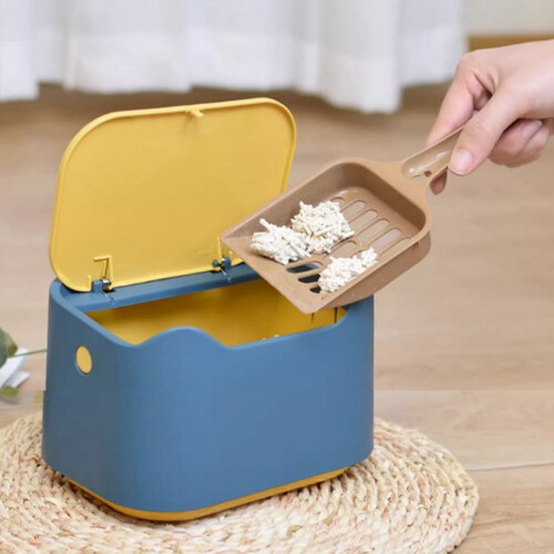Cat Litter Storage Bin with 50 Rubbish Bags Detachable