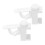 Curtain Rod Brackets Plastic Adjustable 2 pcs 6