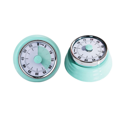 Green mechanical kitchen timer with magnet stainless steel