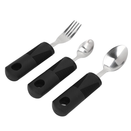 Parkinson's Adaptive Utensils Stainless Steel 3-Piece Set 1