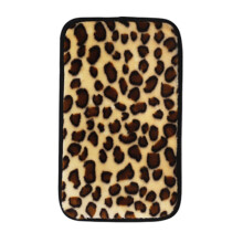 Car Armrest Box Cover Leopard Pattern Beige