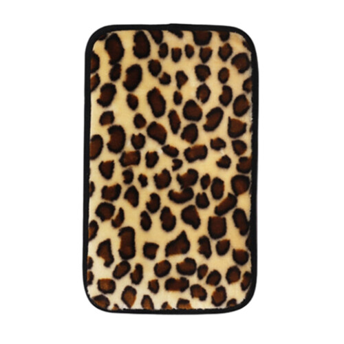 Car Armrest Box Cover Leopard Pattern Beige