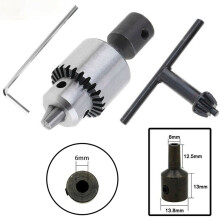 Moottoriporan istukan kiinnitysalue 0,3–4 mm Kartiokiinnitteinen minikokoinen metallinen poraistukka T- ja L-avaimella 4/5/6/8 mm:n liitin