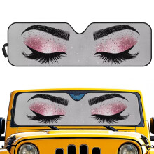 Beauty Eyes vindrutesolskydd för 2018-2025 Jeep Wrangler JL2/4 dörrar, solskydd för bilen, solskydd blockerar UV-strålar och håller fordonet