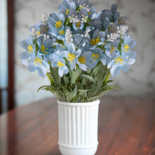 Artificial Flower Bouquets, Vibrant Real-Like Fake Flowers, Well-Made Home Decoration Bouquets for Wedding Party Centerpieces Office Vase