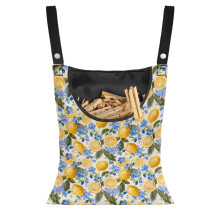Lemon Clothes Pins with Floral Storage Bag 2 Pcs