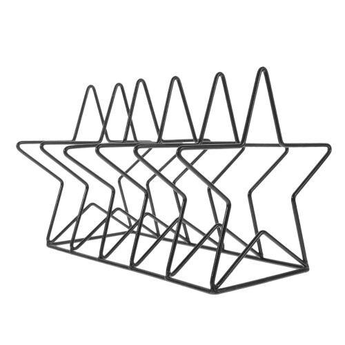 Skivställ Vinylställ Järn Svart 1-pack 2
