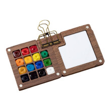 Mini Travel Watercolor Palette Wooden 8 or 15 Grid