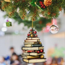 Décoration de Noël miniature en forme de sapin, à poser sur une étagère, idéale pour l'intérieur ou l'extérieur. Décoration de Noël