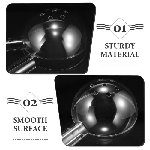 Suporte transparente para embrulho de flores em bola de acrílico 8x6,3x6,3 polegadas 2