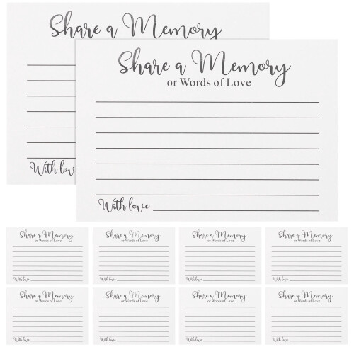 Funeral Memorial Cards Rectangular 6x4 in 50 pcs 2