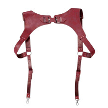 PU Leather Suspenders for Men Vintage Punk Style