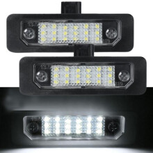 Lumini decorative exterioare LED Safini, compatibile cu plăcuța de înmatriculare auto, albe, luminozitate ridicată, 2 bucăți