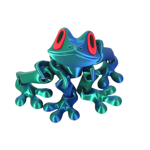 3D Printed Frog Fridge Magnet with Movable Joints