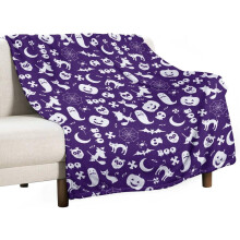 Couverture polaire douce et chaude à motif citrouille d'Halloween, 76 x 102 cm, pour enfants et adultes, idéale pour les fêtes et la décoration