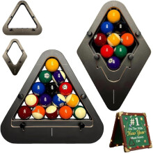 Billiard Rack Triangle Diamond Heavy-Duty Solid Wood