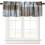Tan Brown Window Valance Curtains Retro Farmhouse Style 1