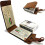 Foldable leather cribbage board set with card storage 1 pack 1