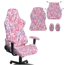 Rózsaszín Cherry Blossom Gamer Szék Huzat Karfákkal – Rugalmas, Mosható, Verseny- és Forgószékekkel Kompatibilis