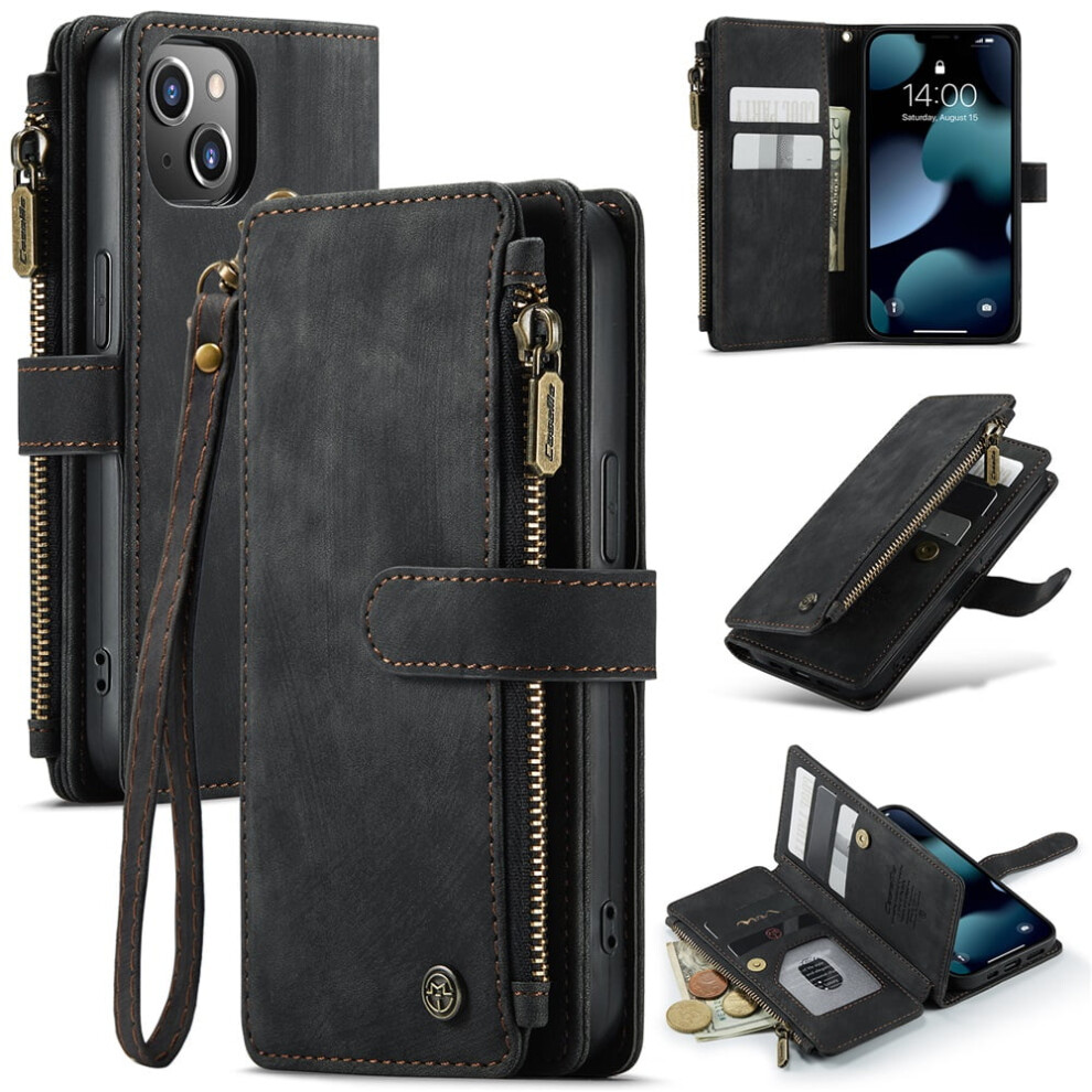 Caseme Iphone 11 Wallet Case Pu Leather Magnetic Flip Black 974856087662