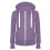 Women's Hooded Sweatshirt Purple XL Solid Color Long Sleeve 1