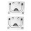 Flush Pull Handle Silver Stainless Steel 2 pcs 4