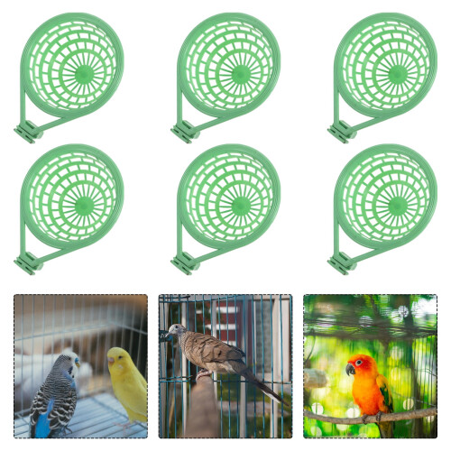 FRCOLOR plastic pigeon nesting bowl for pet birds 6 pcs