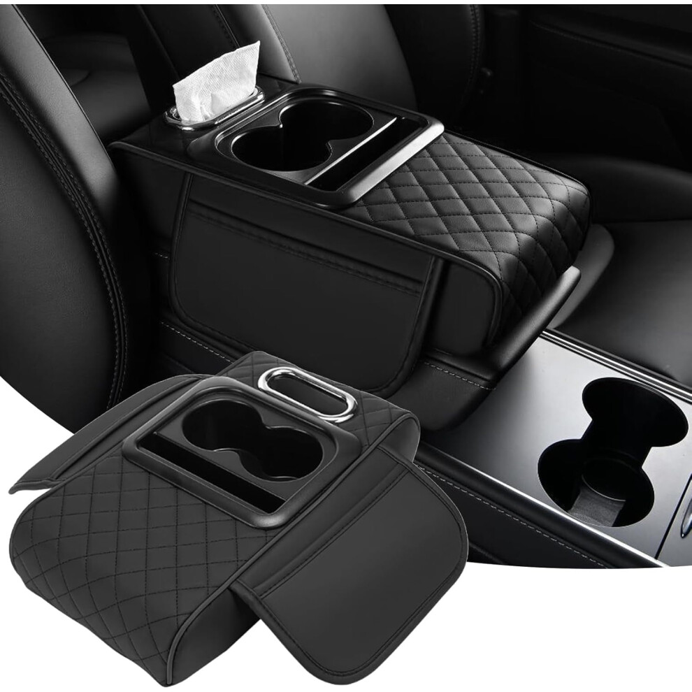 Armrest Box With Side Pockets And Memory Foam For Sedans 974856093496